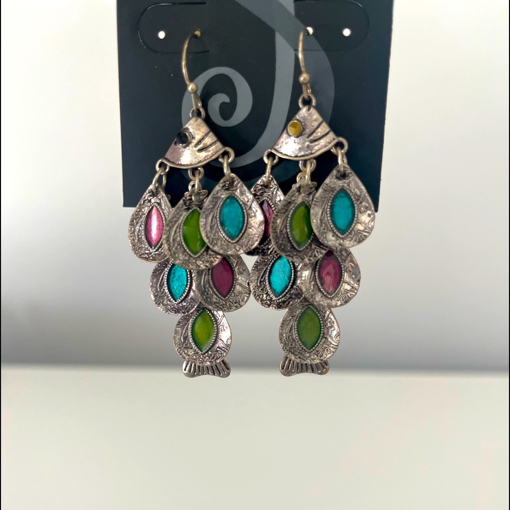 Brand new dangly fish shaped earrings